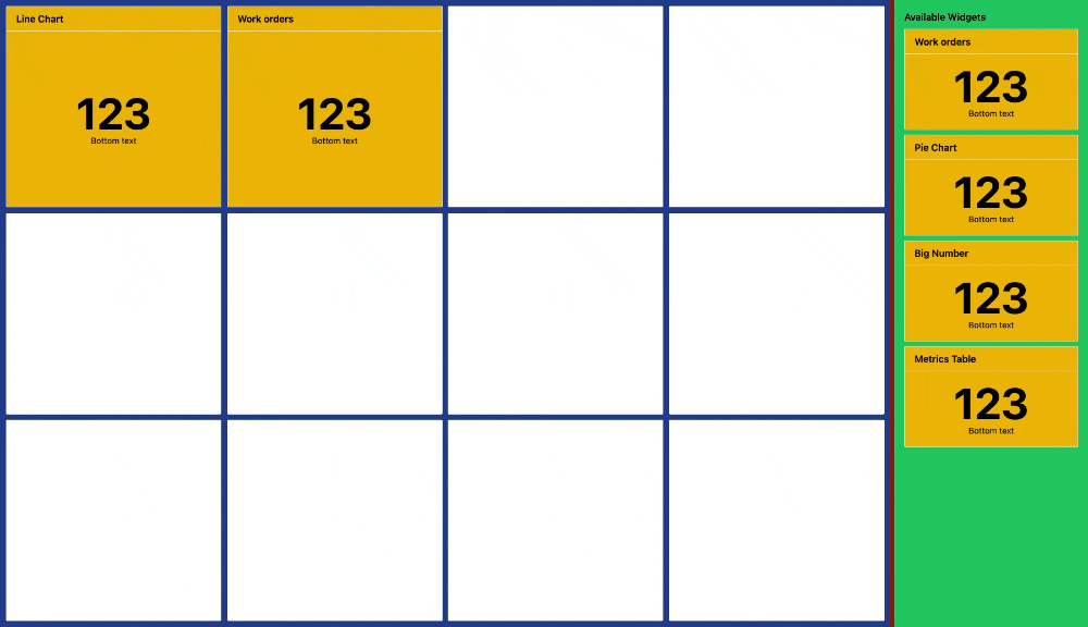 React Grid Layout Widget DnD and Resizable Example
